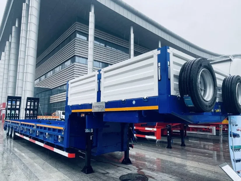 60-80 Tons Lowboy Trailers Low Bed Semi Trailer Heavy Duty Trailer