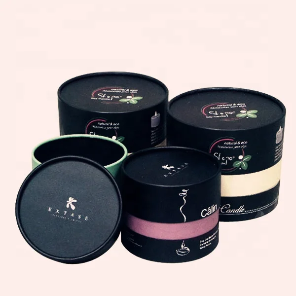 Custom Printed Paper White Cardboard Tube for Packing Personal Care Jars Cardboard Tubes with Lid