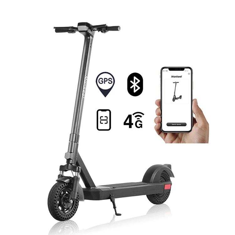 Mankeel Pioneer Private Ip68 36V 48V 500W 10 Inch Sharing Rental Kick Electric Scooter Gps With Removable Battery For Sharing