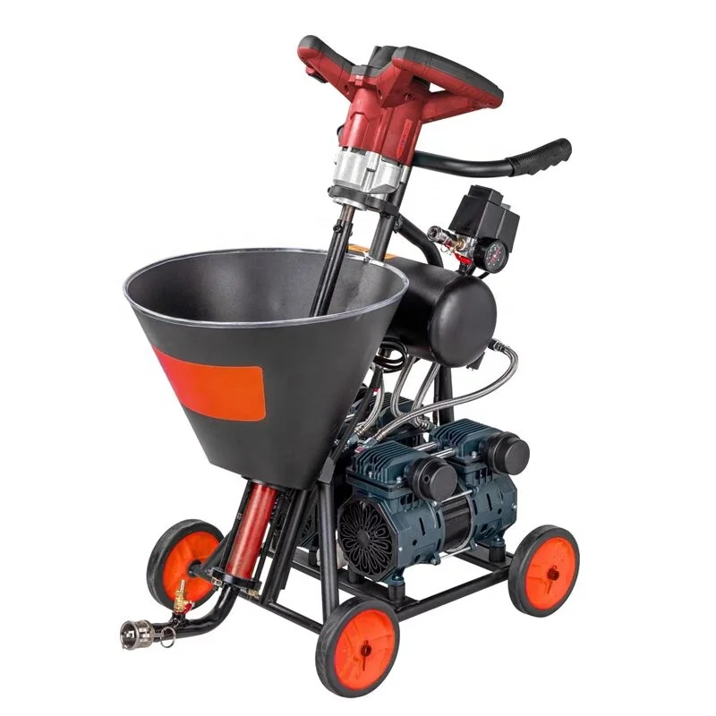 T14 multifuncation sprayer Texture sprayer with double 2.7 KW air compressors and square hopper