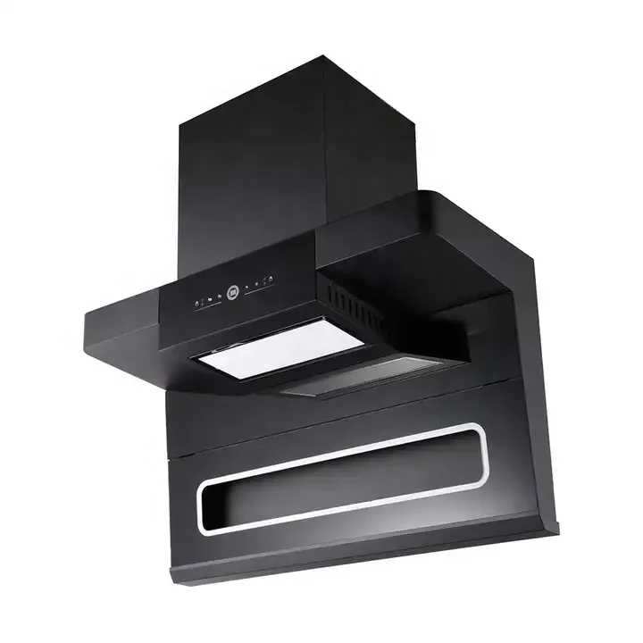 High quality wholesale custom low noise angled kitchen cooker hood oem side suction wall mount recirculating range hood
