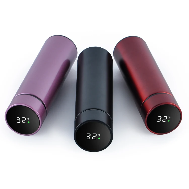2023 500 мл интеллектуальная Спортивная бутылка для воды из нержавеющей стали со светодиодным дисплеем температуры умная термос вакуумная фляжка