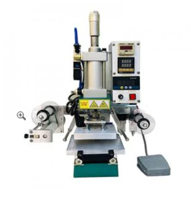 Pneumatic embossing, foil stamping or bronzing machine