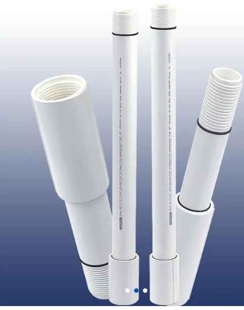 ASTM D2241 NSF SDR21 white PVC PIPE with screw thread