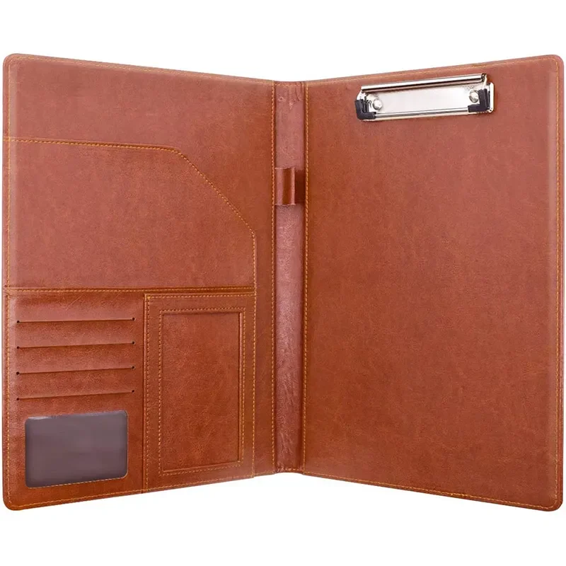 Resume Portfolio Folder Leather Interview Portfolio Business Portfolio Organizer with Legal Pad Folder Clipboard