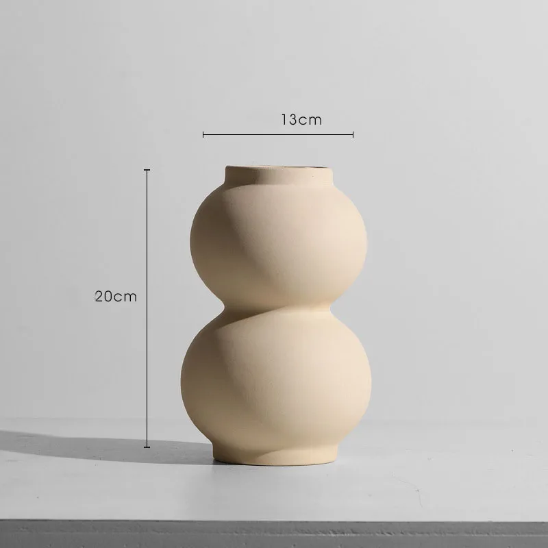 Hot Selling White Ceramic Irregular Flower Vase Plant Handmade Art Porcelain Vases Decoration For