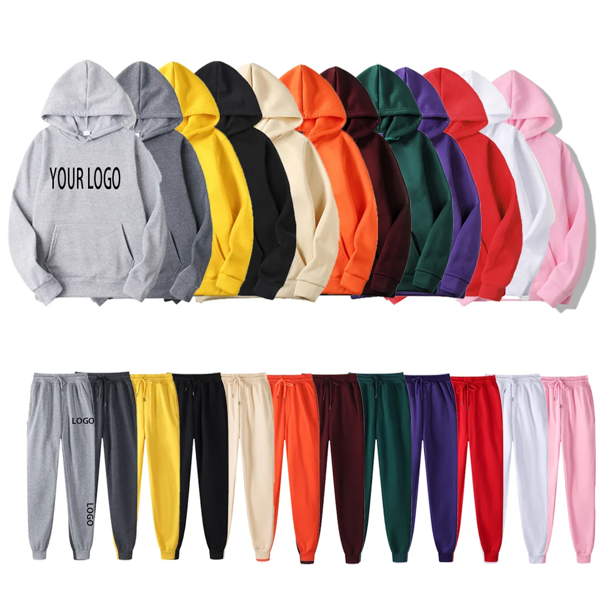 Hoodie And Wholesale Custom Womens Men Jogger New Design Bulk Slim Fit Track Suit Pant Crewneck And Sweatpants