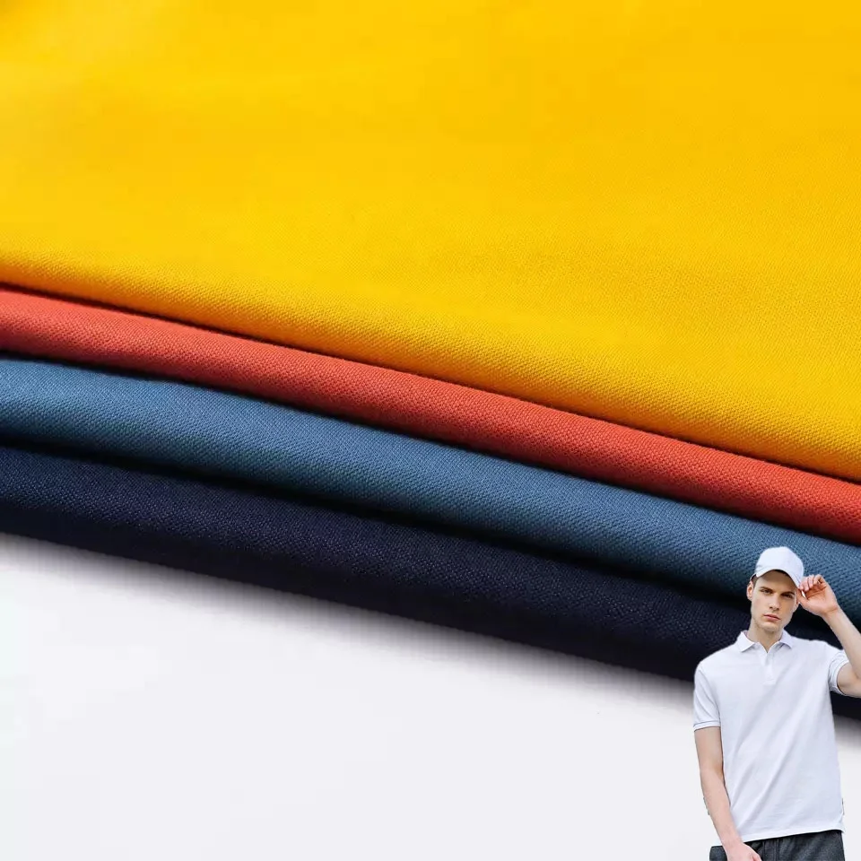 48% полиэстер 48% хлопок 4% спандекс Пике сетка мерсеризационная дышащая трикотажная рубашка поло Полиэстер хлопчатобумажная ткань
