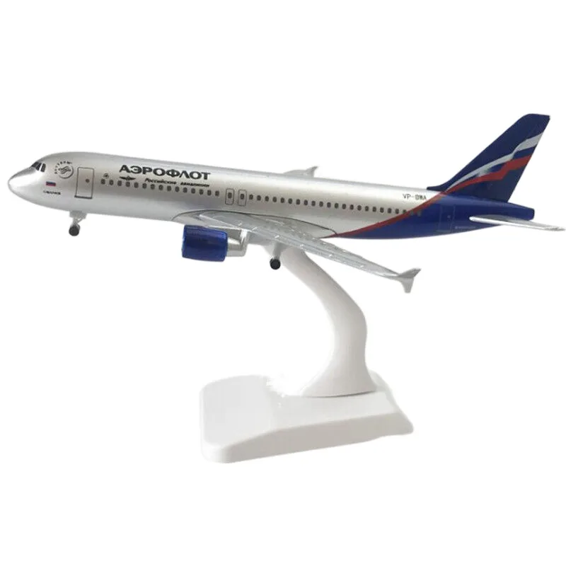 Diecast Toys Scale 1:200 20cm Aeroflot Airline A320 Airplane Model