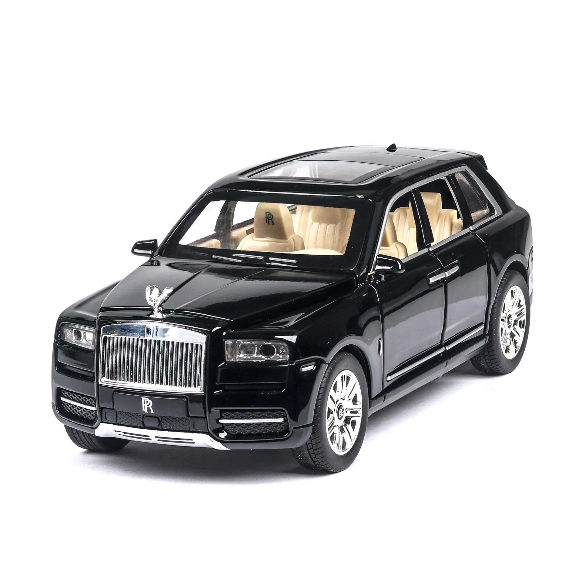 1:24 Rolls-Royce CULLINAN Model Car With Light And Music Pull Back Zinc Alloy Toy Car For Kids Boys Girls