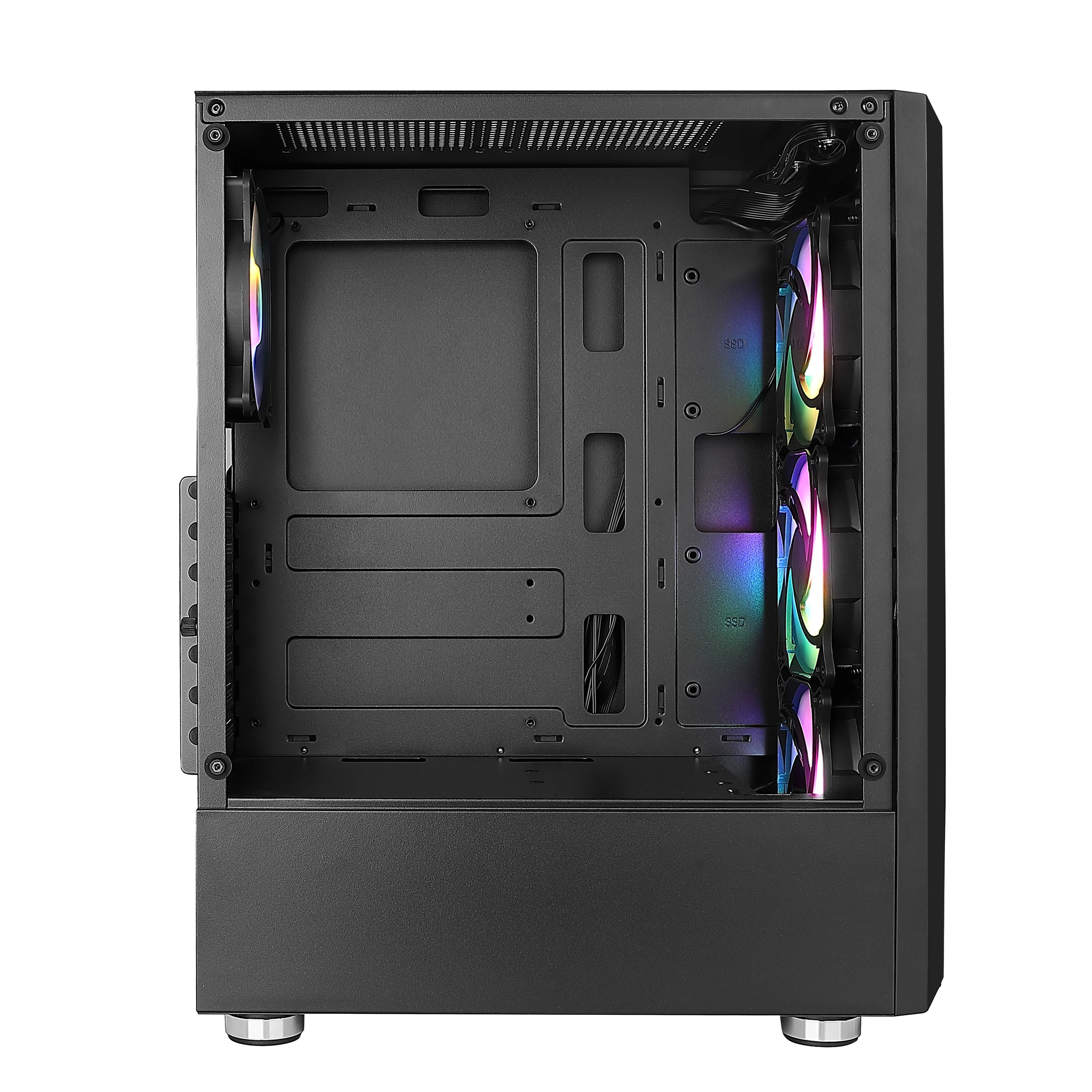 Spcc Black Coating Atx/m-Atx/Itx Computer Case High Quality 0.5mm Desktop Oem Micro Atx Stock Pc Case Gaming Computer mid Tower