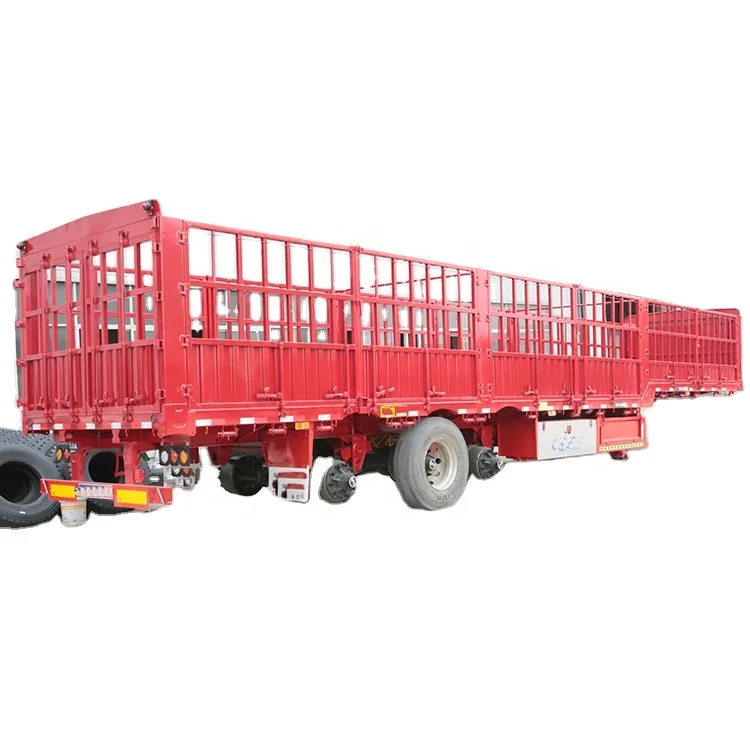 2019 20ft 40t Bulk Cargo Side Board Flatbed Side Fence Semi Trailer