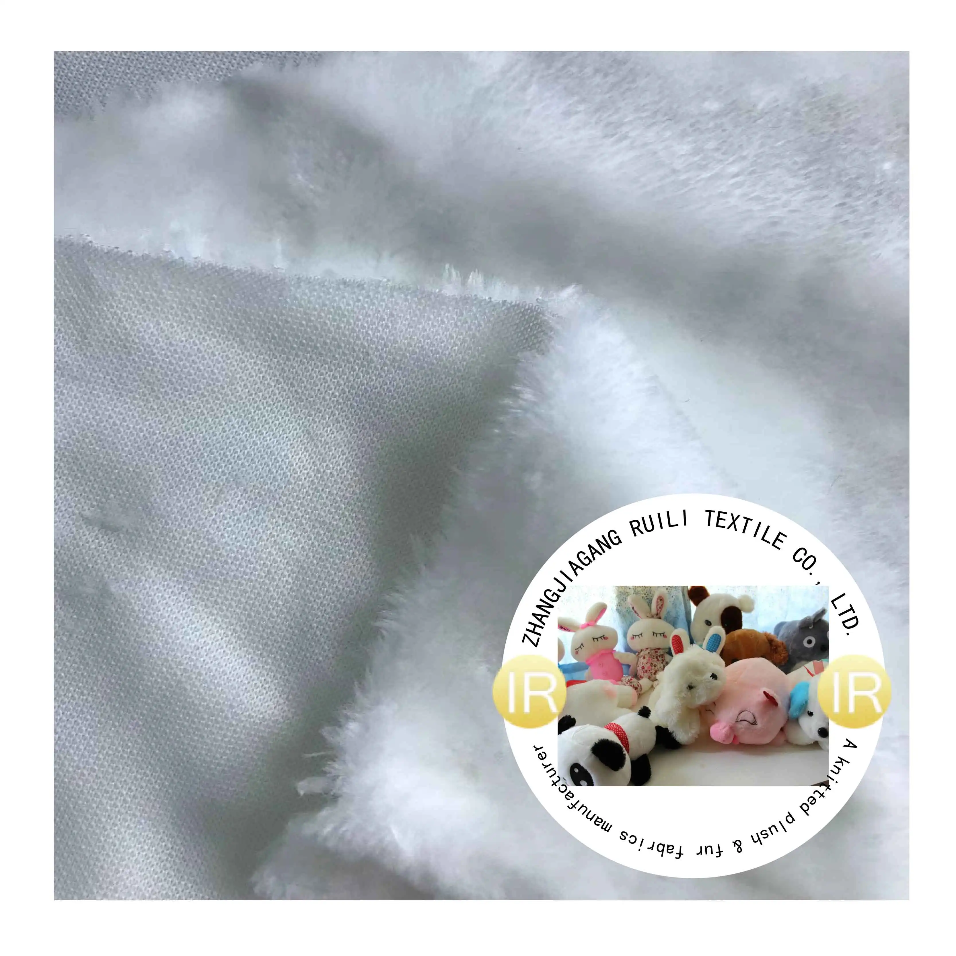 100% polyester poly boa 8mm fur fake fur fabric for toys