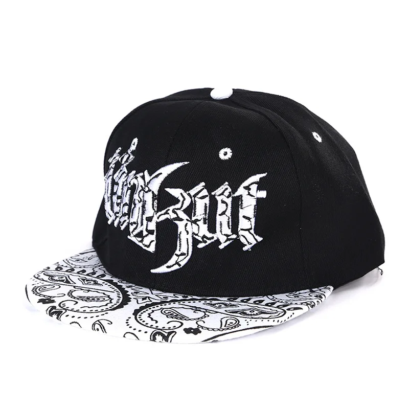 Hat  For Unisex Waterproof High Quality Cashew Flower Alphabet Hip Hop Hat European and American style embroidery Hat