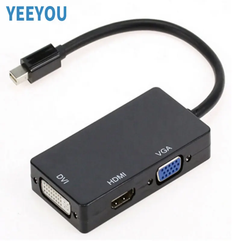 Mini DisplayPort To HDM I /DVI /VGA 3 in 1 DP Adapter Dvi Converter