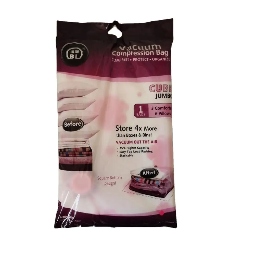 Big qulit cube vacuum bags black vacuum sealed bag vacuum clothes bags