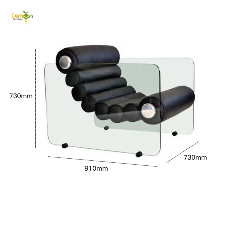 Designer Backrest Chair, Acrylic Special-shaped Chair, Tempered Glass Suspension Chair, Internet Celebrity Lounge Chair