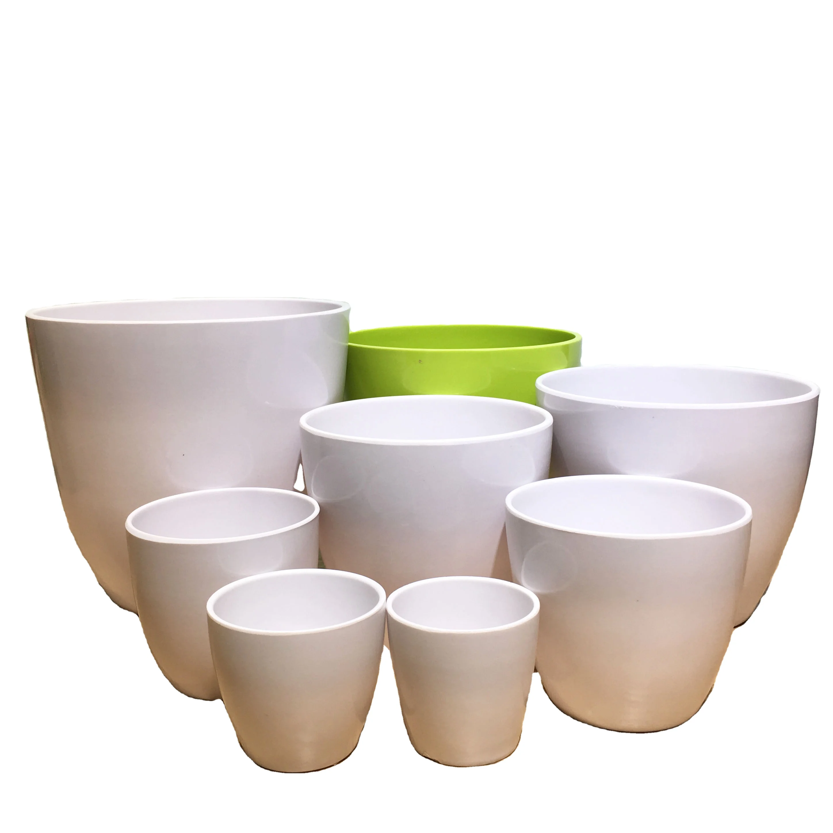 wholesale factory 2022 colorful wide round house eco big plant pots plastic flower pot