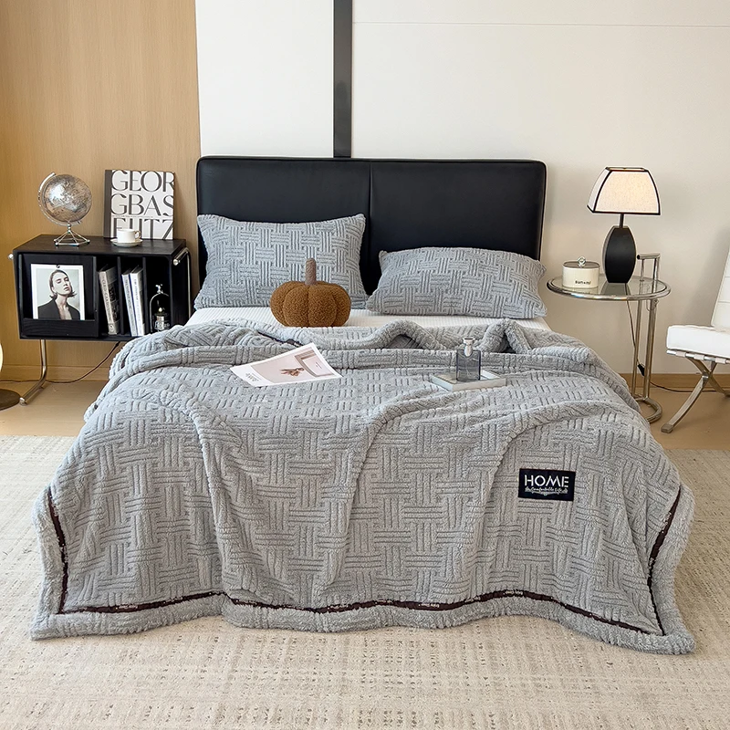 Warm bedding blanket with fleece half side fleece blanket blanket bedding set for babies