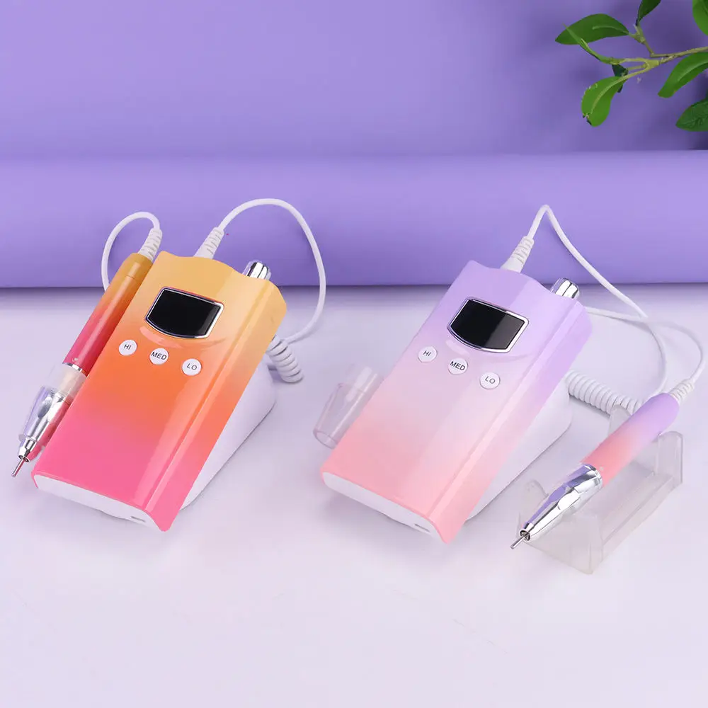 2024 New Brushless 35000rpm Cordless Portable Electric Nail Drill Machine e file Nail Polisher Nail Drill Manicure Pedicure Set