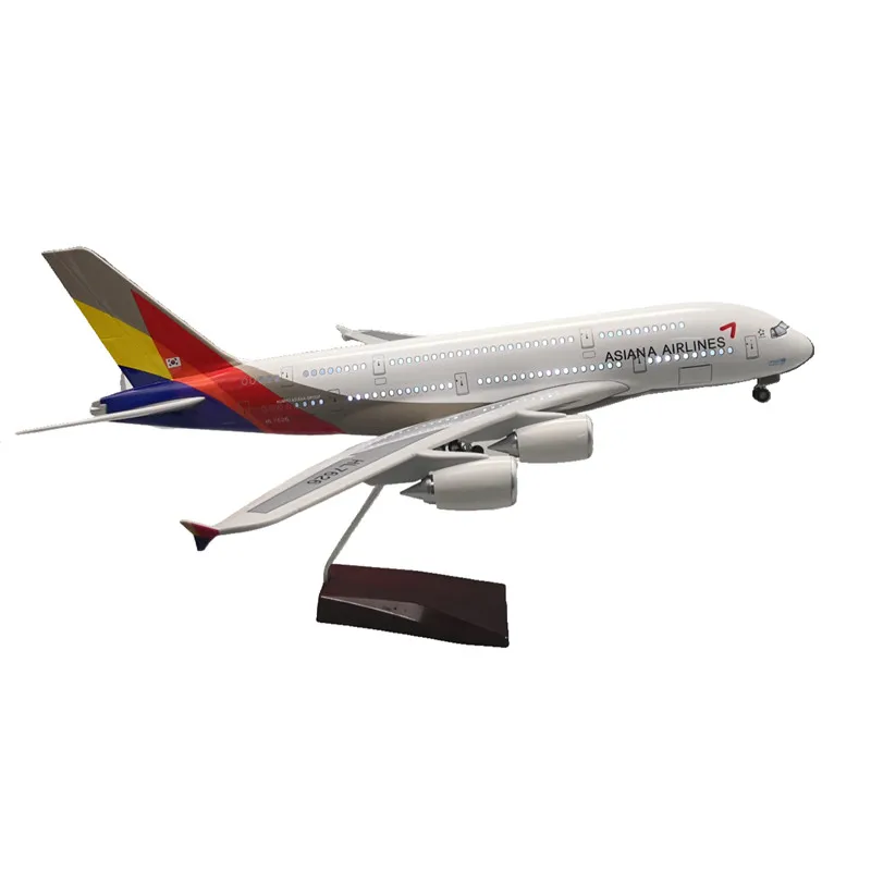 Airbus A380 Resin Airplane Model Large Scale 1:160 46cm A380 ASIANA AIRLINES Desktop Airplane Model