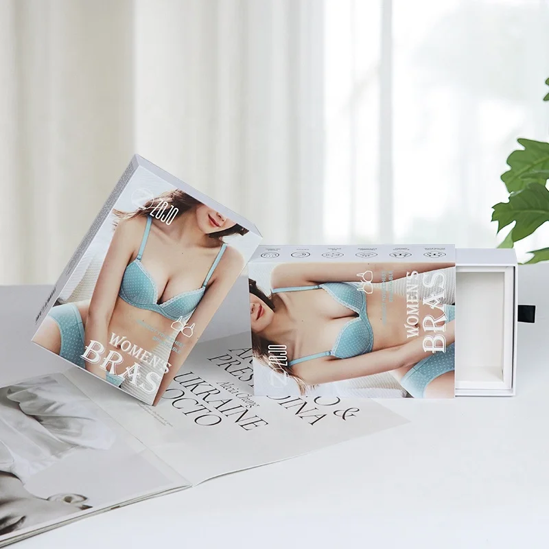 Luxury White Fashion Bra Panty Lingerie Bikini Set Underwear Shapewear Drawer Gift Packaging Box