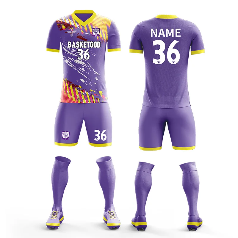 Top Quality Adult Customized Soccer Jersey Wear 2023 New Clubs Men Soccer Wear Short Sleeve Football Jersey Set