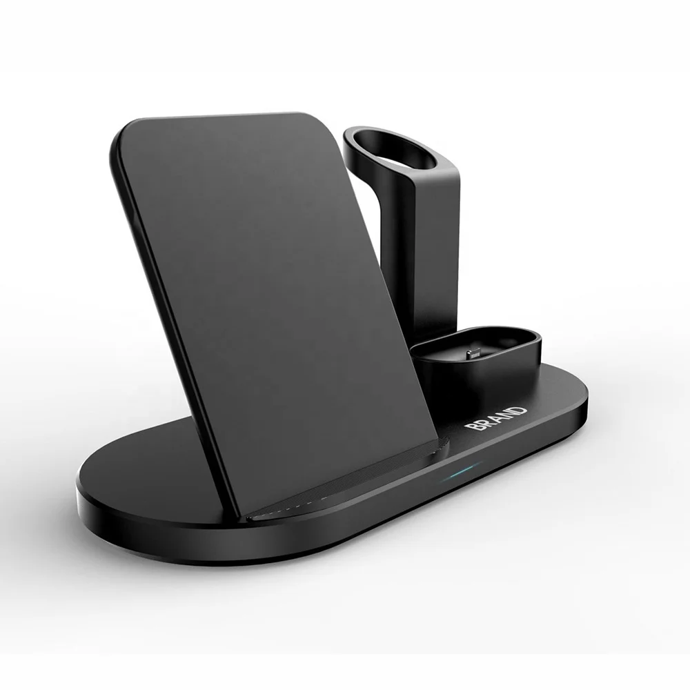 Беспроводной зарядный держатель для телефона Chargeur sans-fil 3 в 1 для iphone