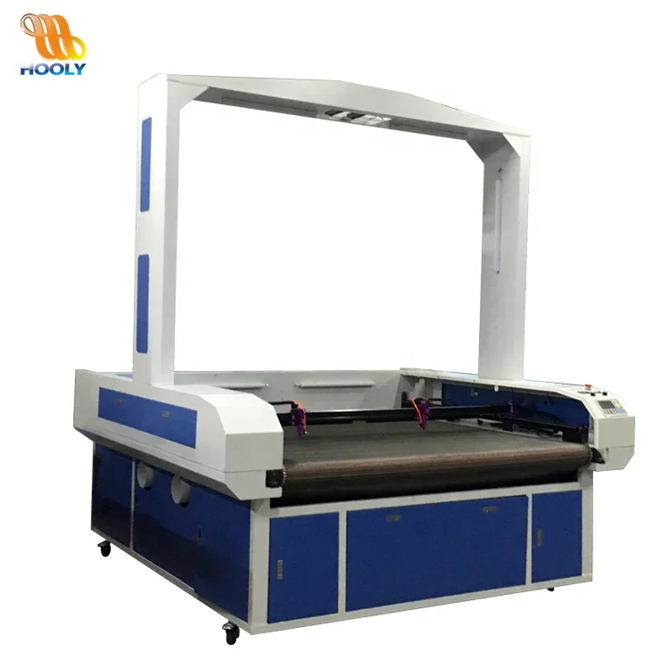 Auto Feeding Vision CCD Camera Positioning Co2 Laser Cutting Machine for Embroidery/Sports Jersey/Various Soft Fabric Pattern