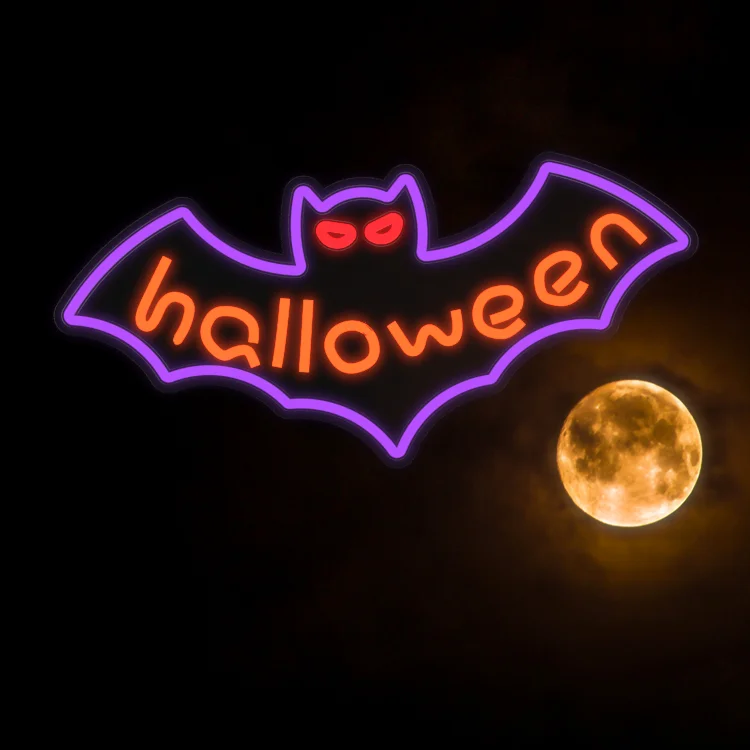 BugBat Halloween LED bat neon light sign for decor