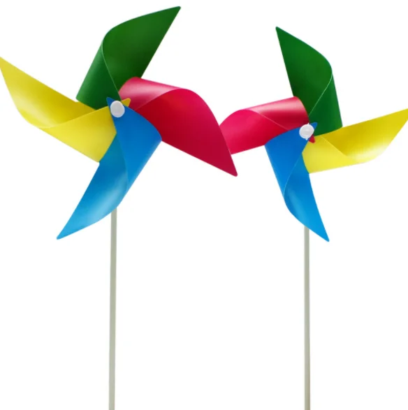 Детская пластиковая ветряная мельница, Классическая Игрушка «сделай сам» для мальчиков и девочек, однотонная ветряная мельница, игрушка