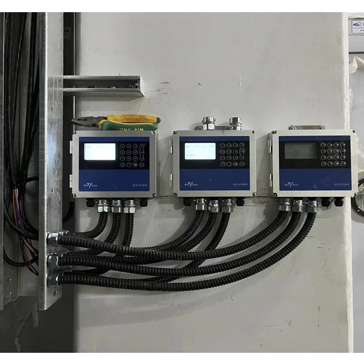 clamp-on Fixed Ultrasonic RS485 MODBUS 25mm~1200mm  Water Flow Ultrasonic flowmeter calorimeter