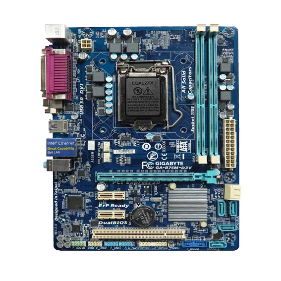 16GB 2 DDR3 DIMM Motherboard GA-B75M-D3V LGA1155 Computer Motherboard
