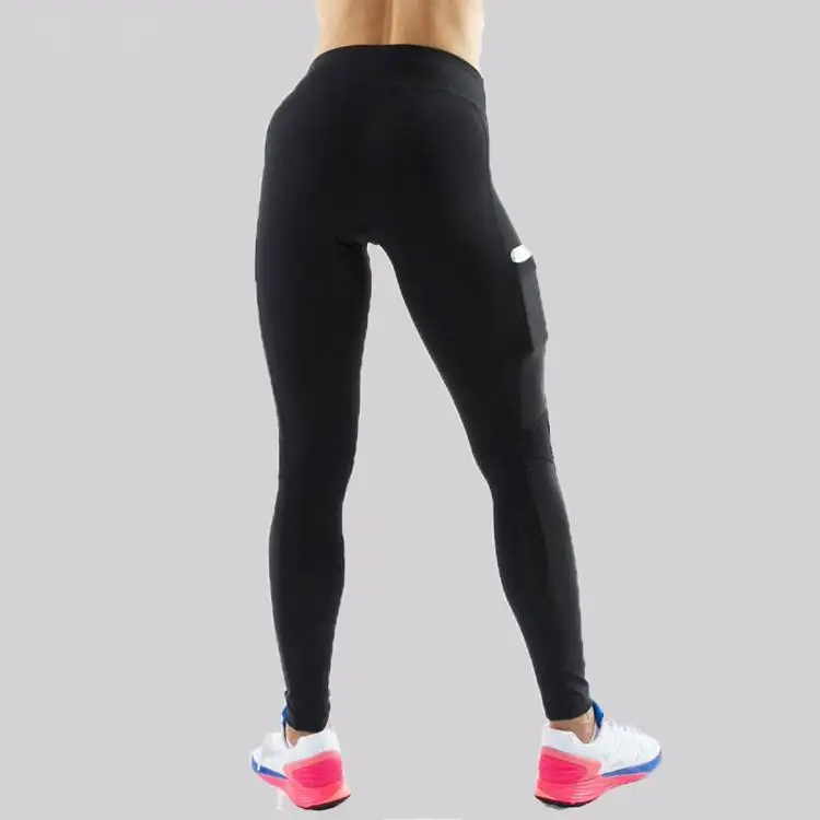Fitness black tights mesh leggings for women with pocket Pluscool sports leggings