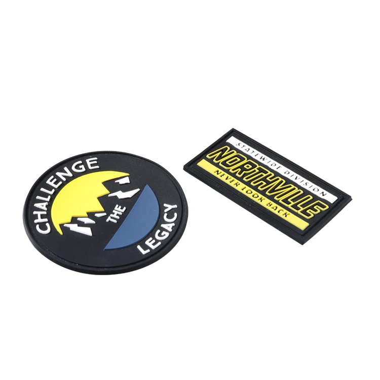 Custom Silicone Rubber PVC Clothing Badge 3D Logo Embossed Printing Garment Accessory Champions League Label Patches