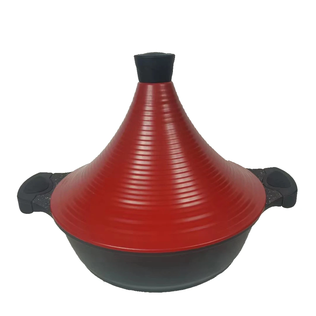 Marble Non Stick Tagine Pot Die Cast Aluminum Cookware Sets Induction Bottom/ CD Bottom Glass Cover any Color All-season 28CM