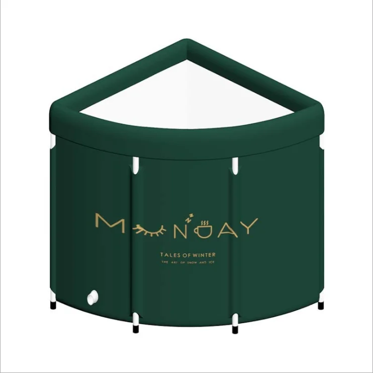 PVC or Oxford Material Happy Day 70*65 cm Fan Shape Plastic Folding Bathtub Outdoor Spa Bathtub