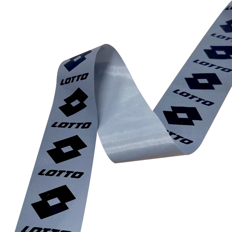 Hi vis washable reflective silver grey polyester fabric tape stripes sew on safety clothes