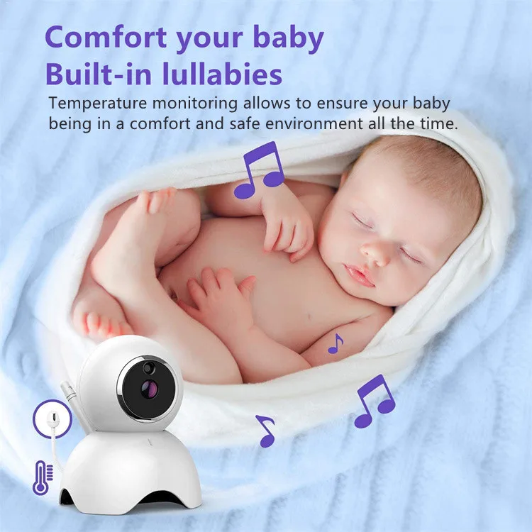 Сильный сигнал большой емкости батареи ночного видения Monitoreo De Bebes HD 5 дюймов Бестселлер Smart PTZ видео монитор младенца