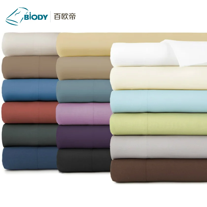 Hotel Bed Linen Bed Sheet T250 Stripe white Polycotton duvet cover sets with good hand feeling