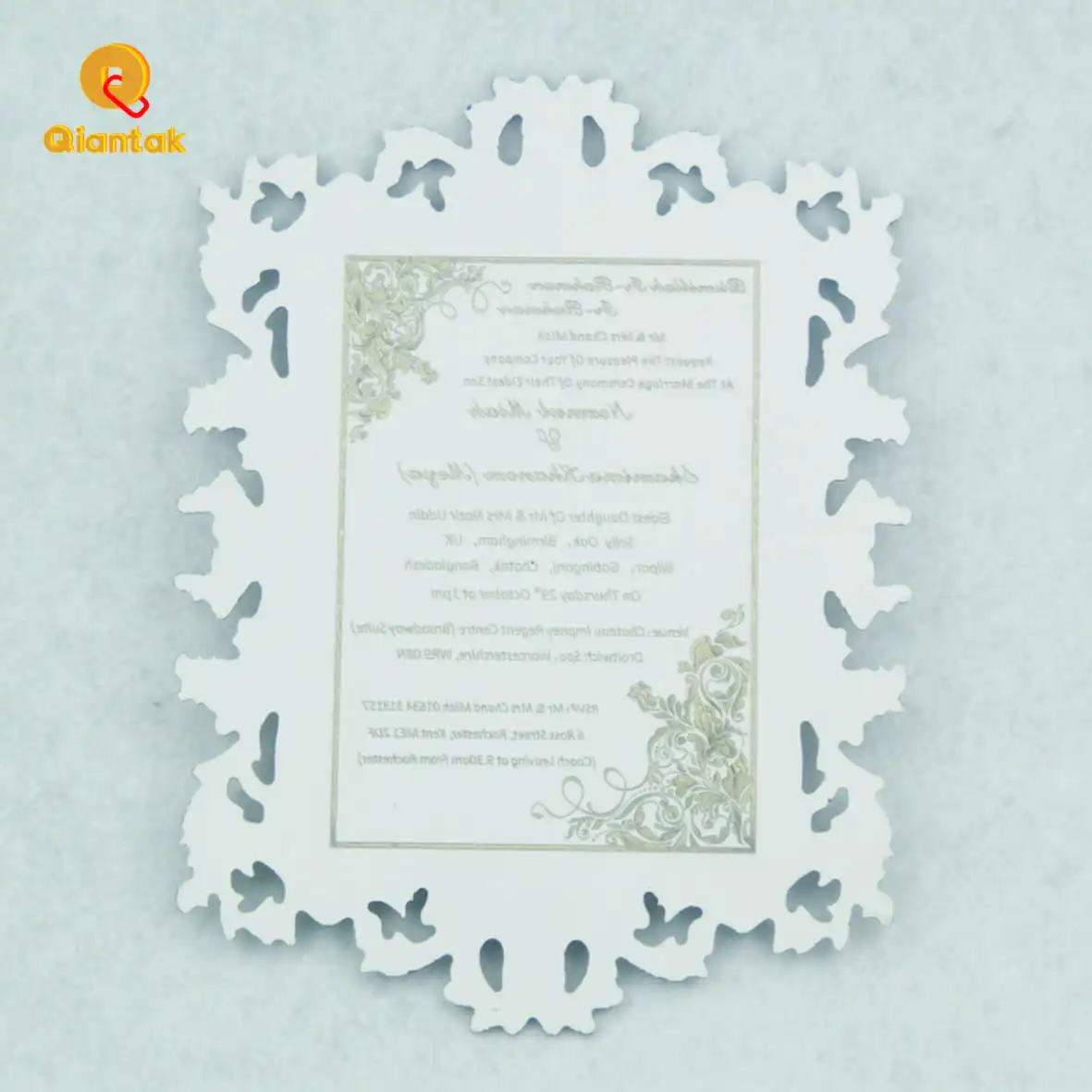 Hot Sale Customized Wedding Cards Luxury Invitation Custom Name Letter Pressed Wedding Invitation Wedding Card Invitation