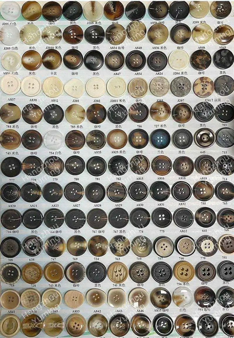 Custom Logo Brand Fancy 4 Holes Resin Plastic Suit Shirt Buttons For Clothes