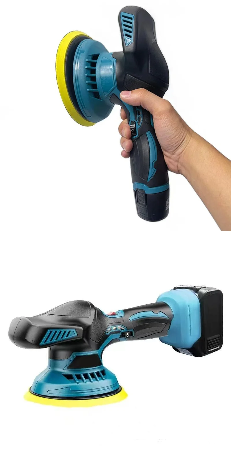 2500-7000rpm dual action Lithium electric car polisher power polishing machine