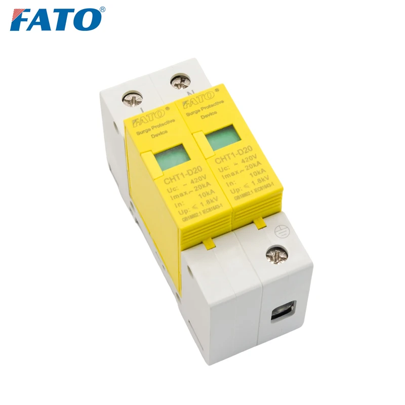 FATO SPD Surge Protector Device 220V 380V AC 10A 16A 25A PV Power Arrester