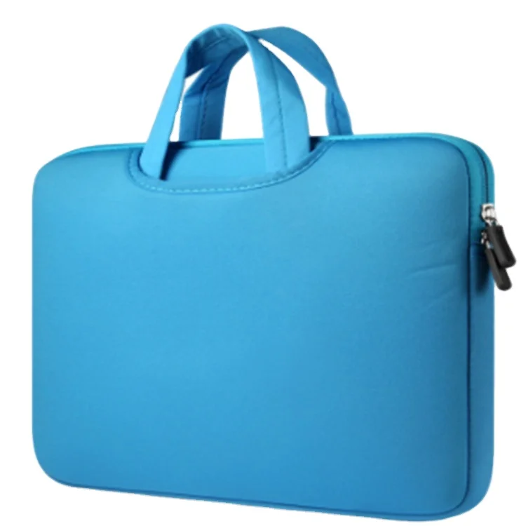 new design 15.6 inch good material chinese factory wholesale sky blue color custom neoprene custom laptop bags