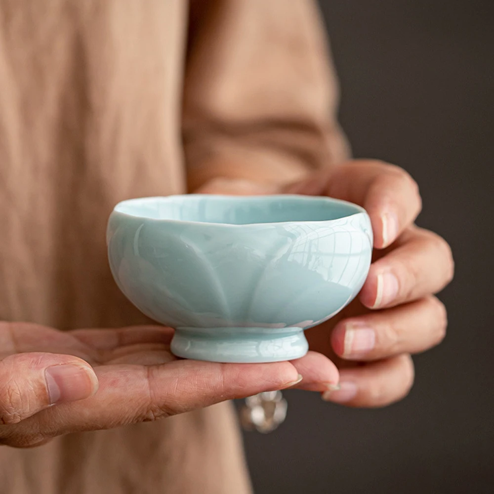 Wholesale Tea Set Kung Fu Tea Cup Lotus Cup In Stock Multi Color Teacup 115ml Tea Cup Set