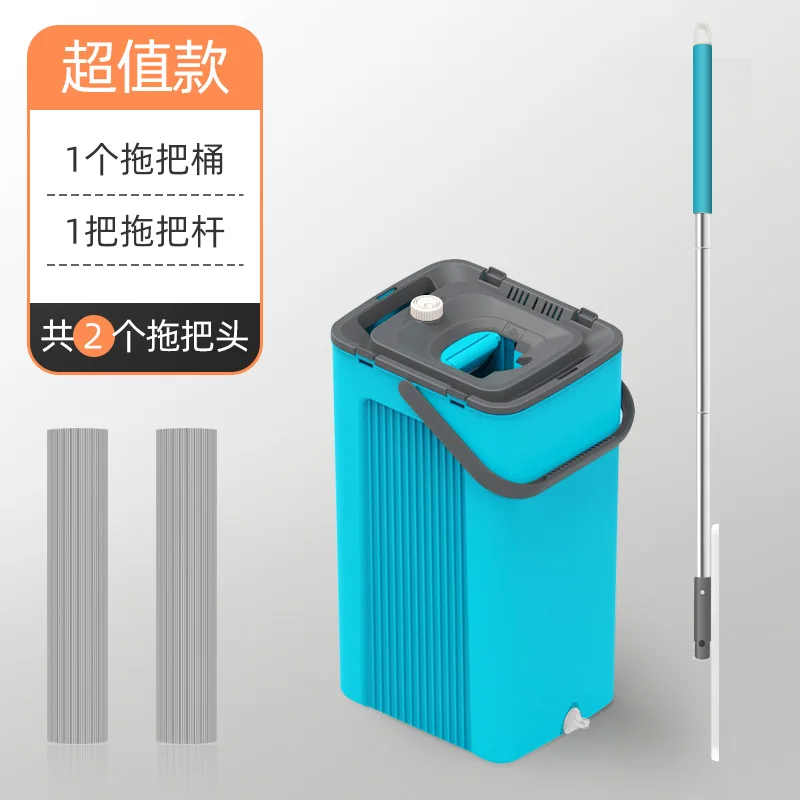 Самоочищающаяся Швабра PVA с щеткой и одним ведром, 2 в 1, швабра PVA для сухой и чистой уборки