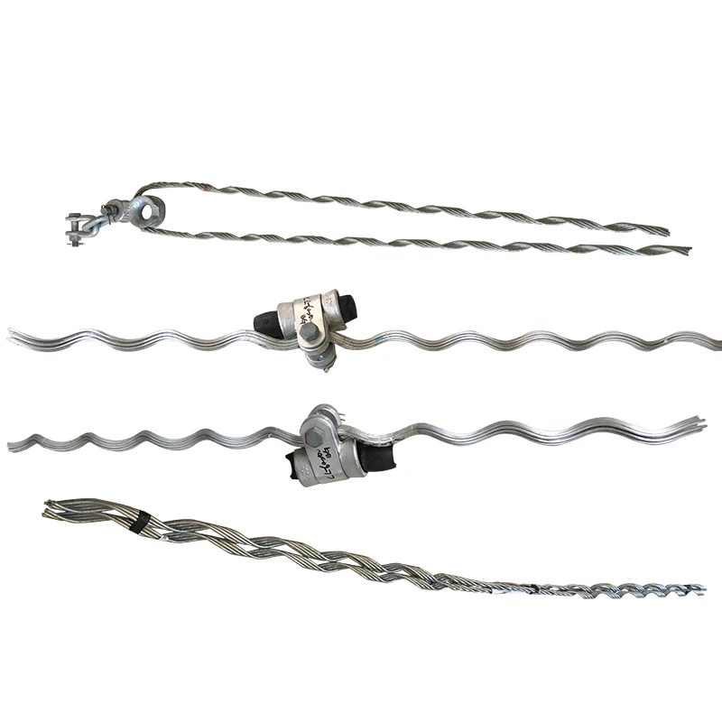 Hot dip galvanized electric cable power fitting preformed strain clamp