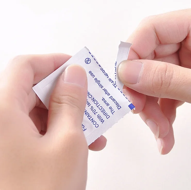 Wholesale Custom Sterile Medical Disinfecting Individual Antibacterial Isopropyl 75% Alcohol Prep Pad Wet Wipes Swabs