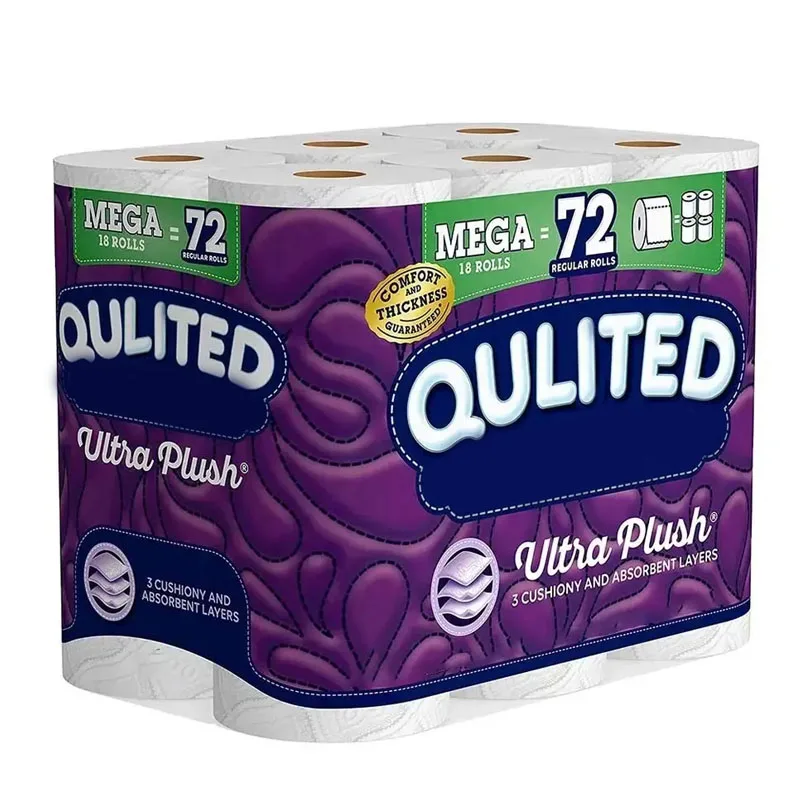 Bathroom Eco-friendly Toilet Paper Roll Virgin wood pulp toilet tissue 2 ply Custom Printed Paper Roll for toilet tissue